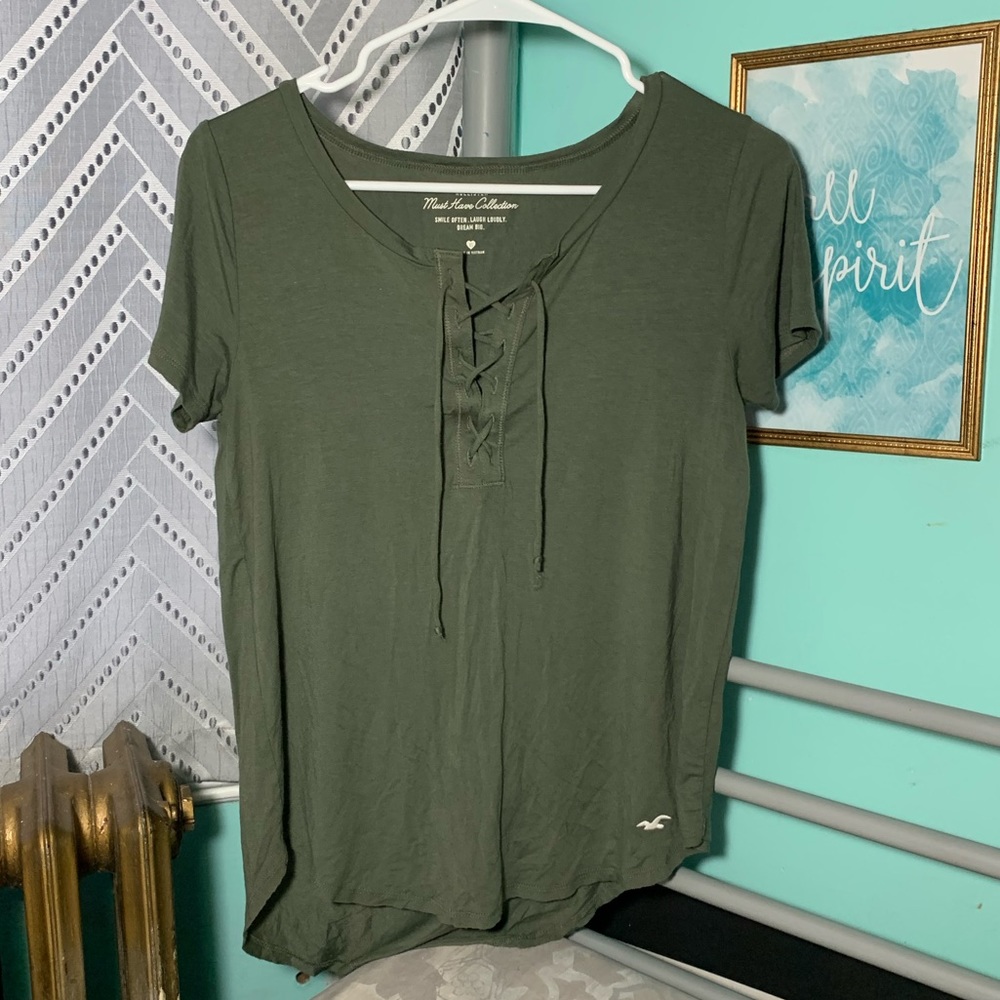 Hollister olive green top